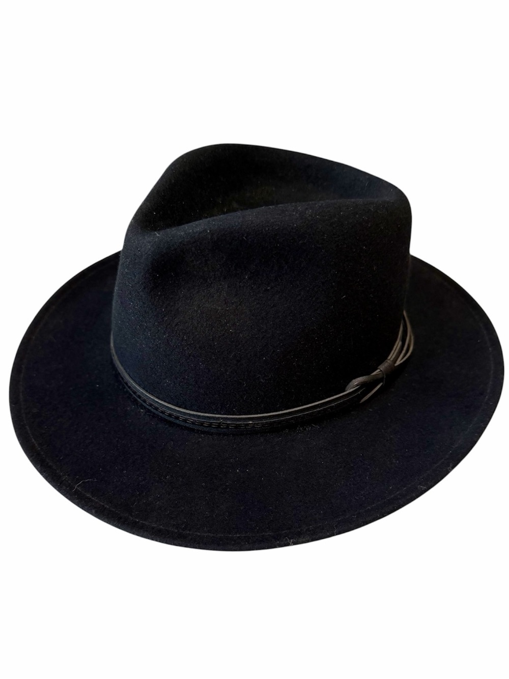 Country Gentleman Lite Felt Men’s Fedora Brimmed Hat Sz Large Black